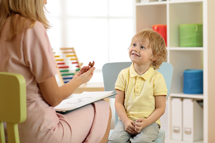 Child with therapist in Beaverton, OR